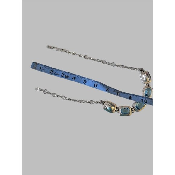 BRIGHTON Balanced Aqua Blue Collar Necklace YOUR TRUE COLOR . Extension - Picture 5 of 5